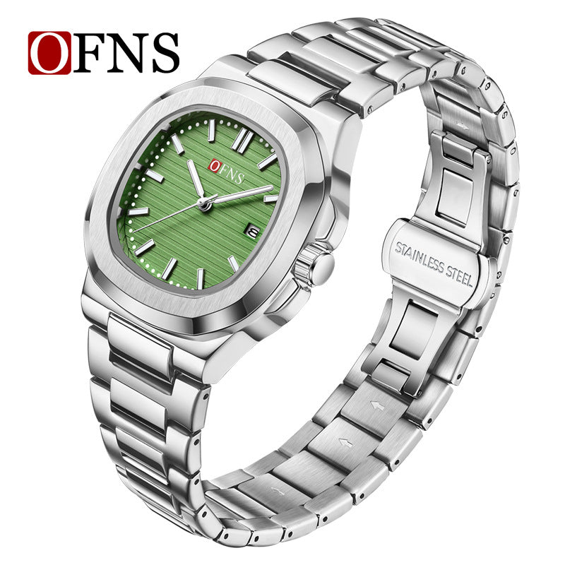 OFNS Men’s Quartz Watch – Waterproof Business Timepiece with Steel Strap
