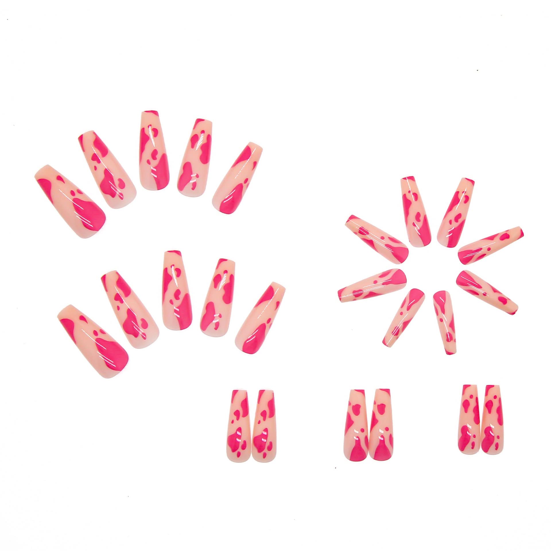 Long Ballet Nail Art Tips –  Press-On Nails (24 Pieces)