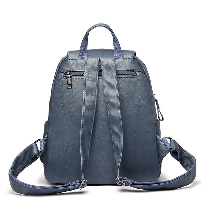 Women's Soft Leather Backpack – With Hidden Zipper Pockets
