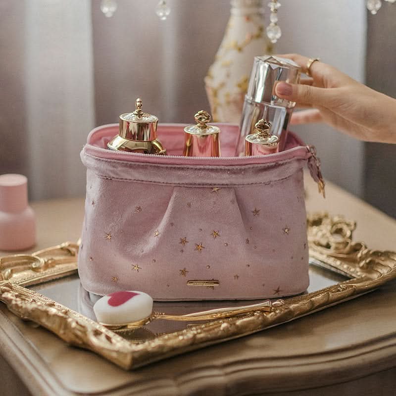Velvet Makeup Bag - Dry & Wet Separation Storage