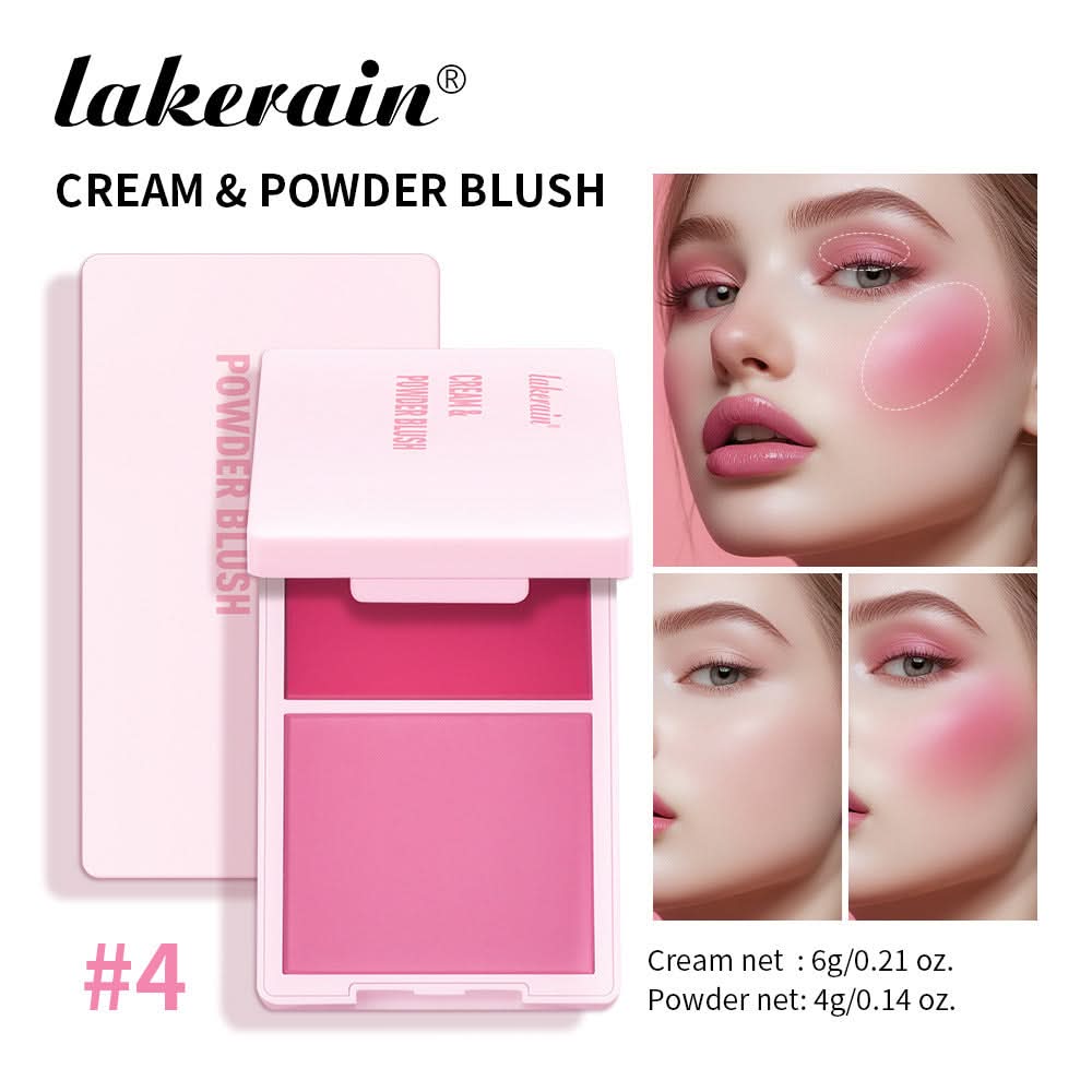 2-in-1 Blush Cream & Powder – Long-Lasting, Blendable, Matte & Dewy Finish