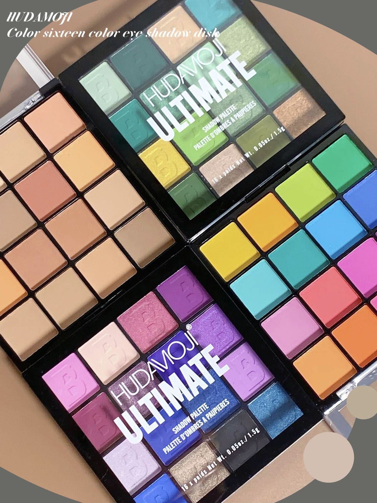 HUDAMOJI 16-Color Eyeshadow Palette – Matte & Shimmer Tones, High-Pigment Eye Makeup