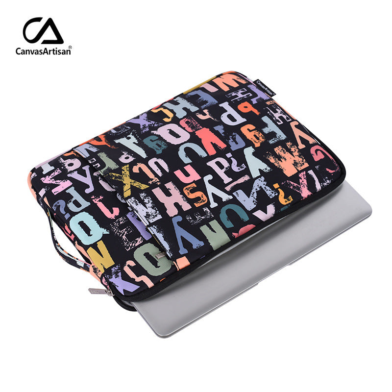 Urban Letters Laptop Sleeve – Waterproof & Shockproof Polyester Case for 11–15 Inch Devices