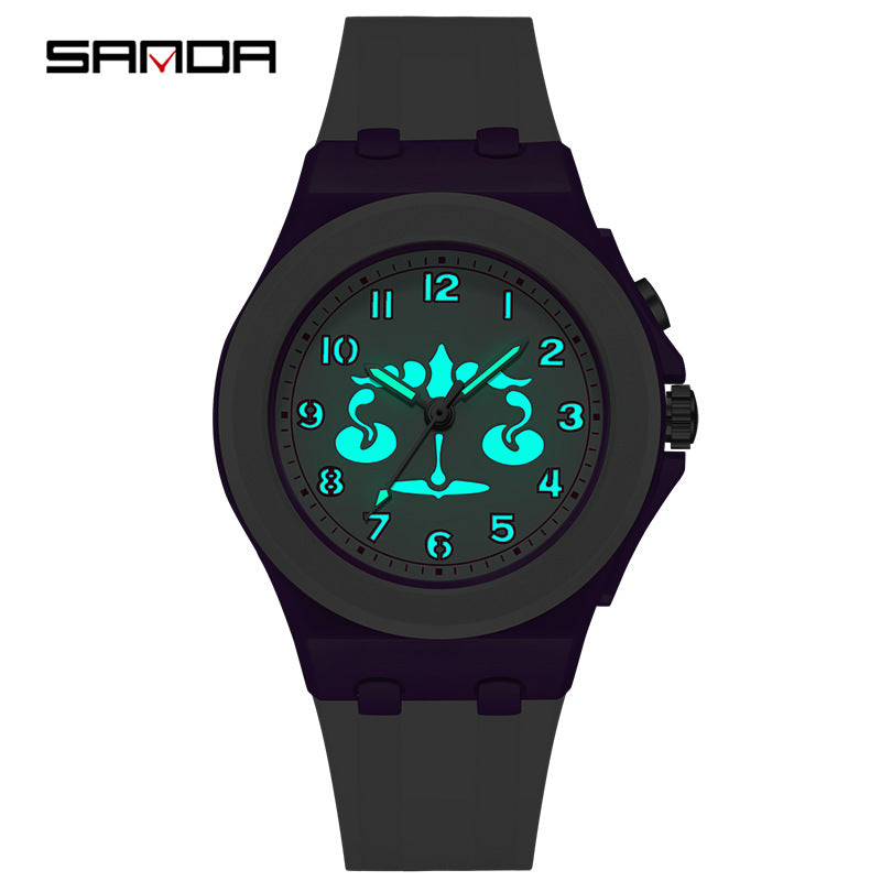 Sanda Constellation Quartz Watch – Luminous Waterproof Student Watch for Kids