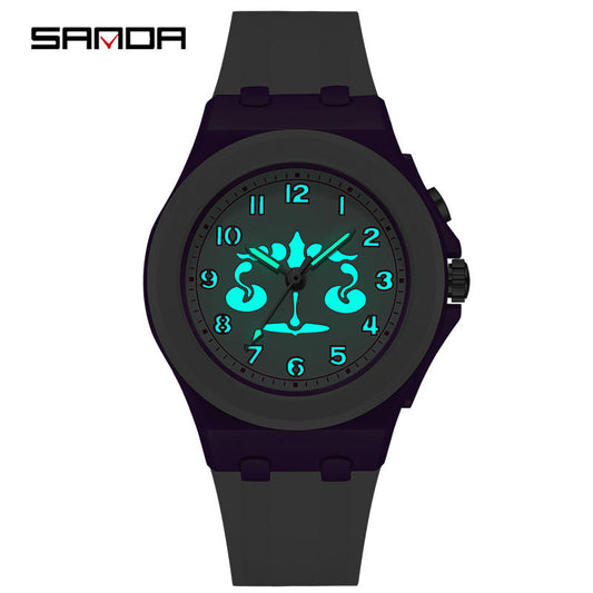 Sanda Constellation Quartz Watch – Luminous Waterproof Student Watch for Kids