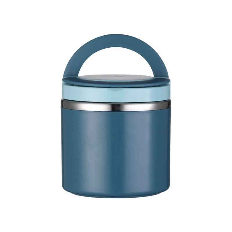 Insulated Stainless Steel Round Lunch Box – Thermal Food Container for Adults