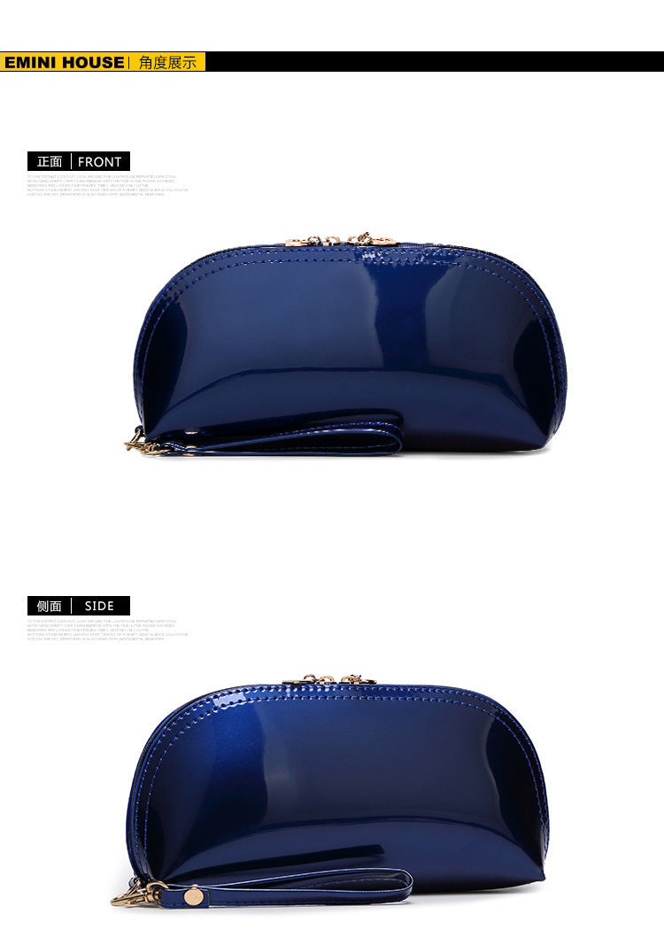 Mini Patent Leather Clutch Bag – Stylish Zipper Purse for Women, Compact Evening & Cosmetic Clutch
