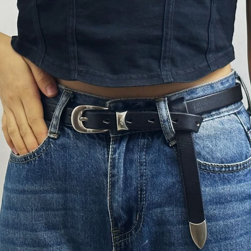 Women's Retro Slim Leather Belt – Waist Belt for Jeans & Dresses
