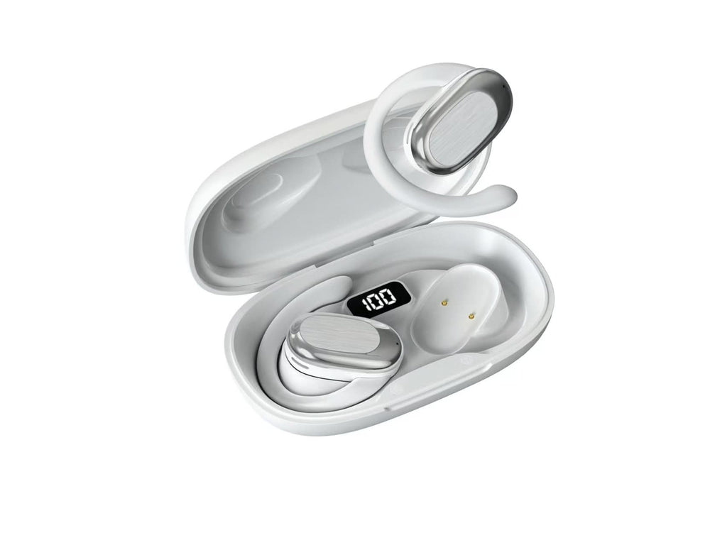 TWS Wireless Earbuds with LED Charging Case, Semi-Open-Back In-Ear