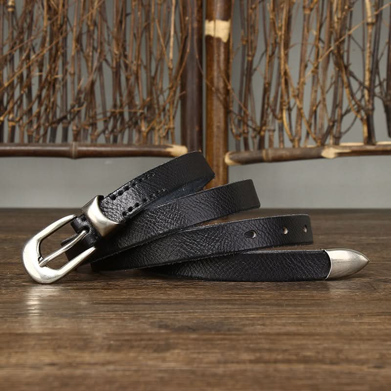 Women's Retro Slim Leather Belt – Waist Belt for Jeans & Dresses