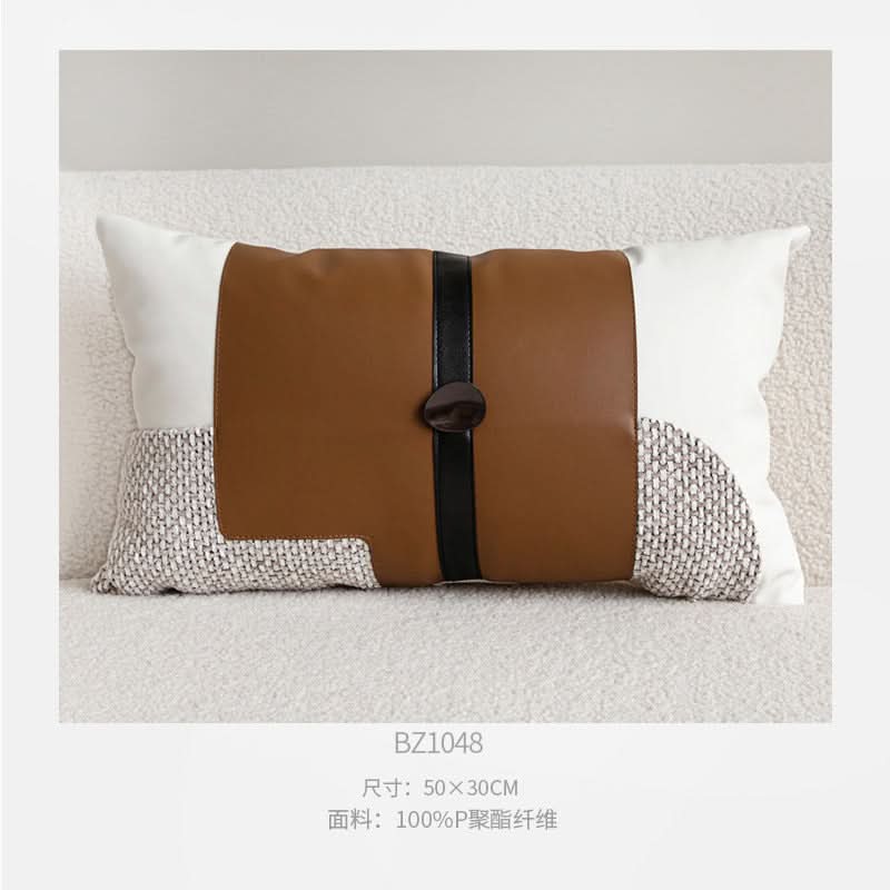 High-End Light Luxury Modern Leather Pillow Cover