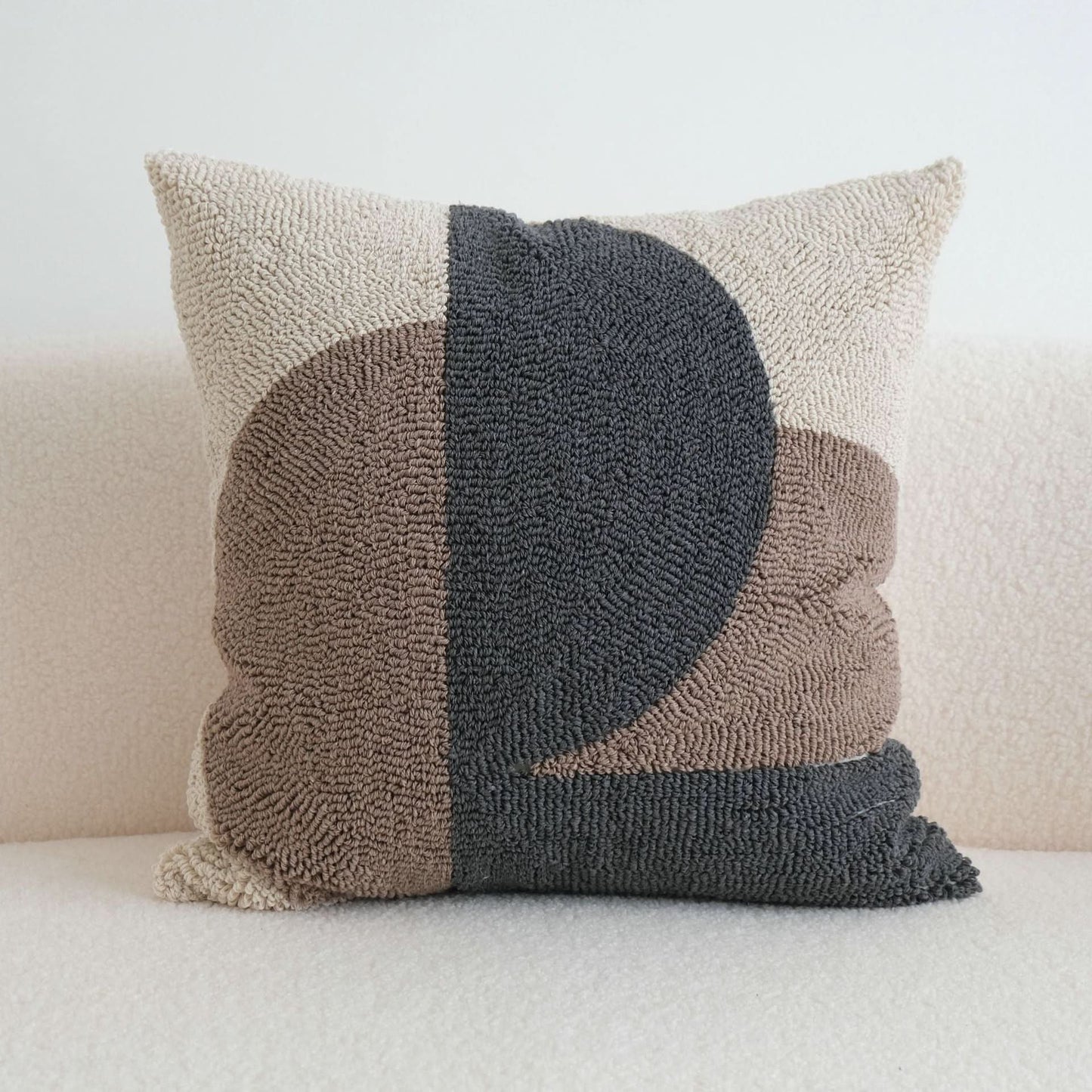 Loop Velvet Pillow - Simple Modern Geometric Contrast Color Waist Cushion