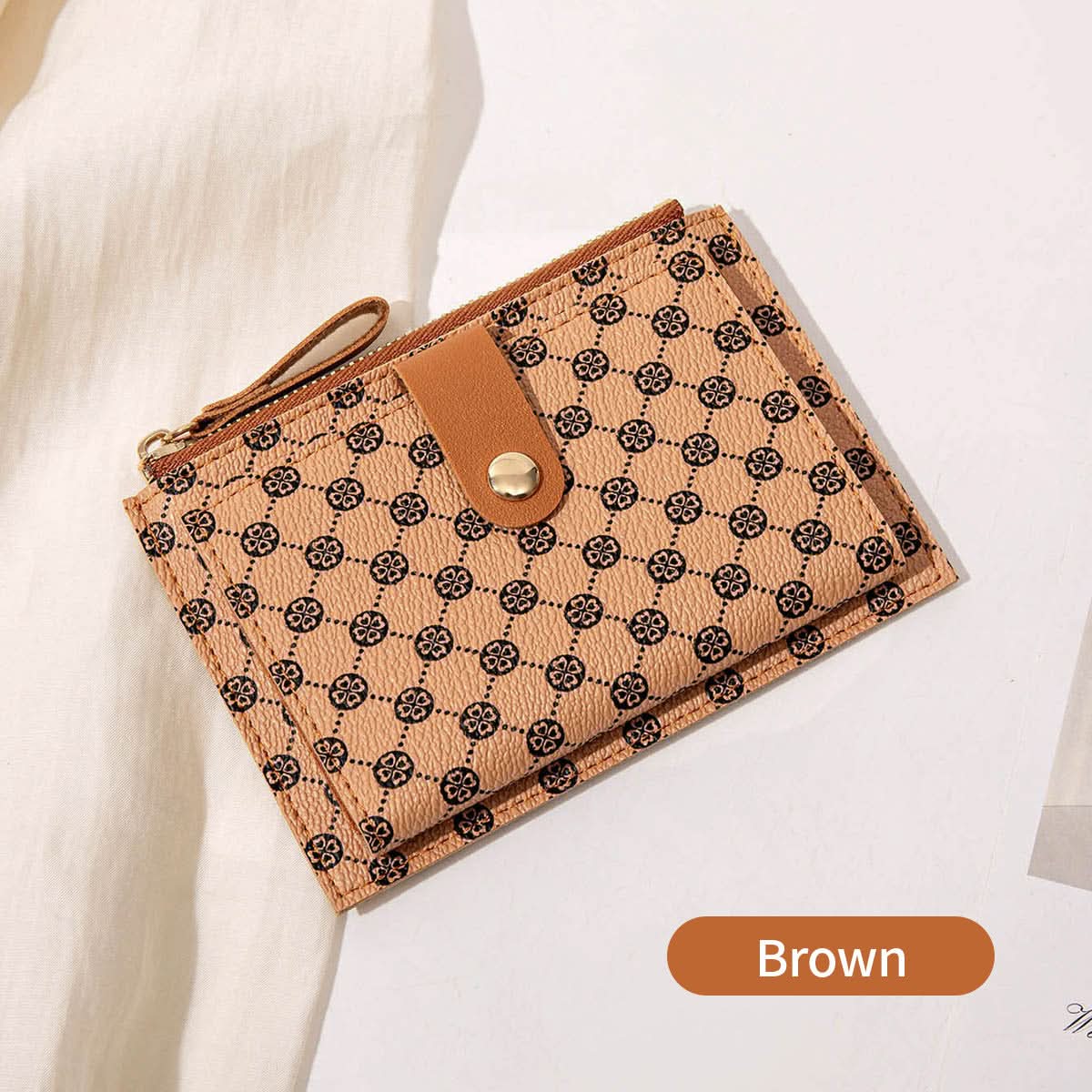 Women's PU Leather Short Wallet – Ultra-Thin Folding Card Holder