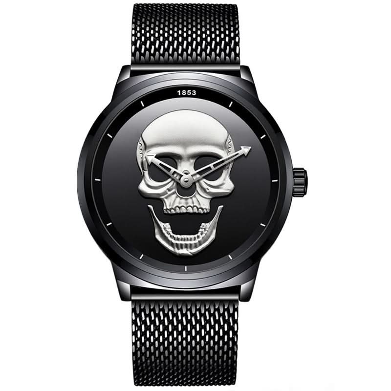 Men’s Skull 3D Quartz Watch – Fashionable, Waterproof Watch
