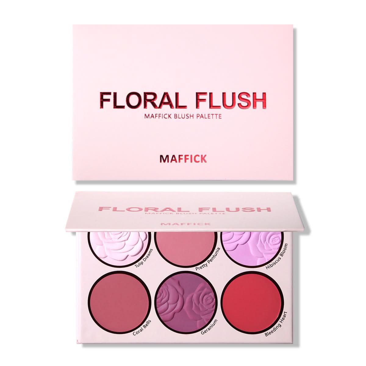 Flower Red Blush Palette – Matte Rouge for All Skin Tones