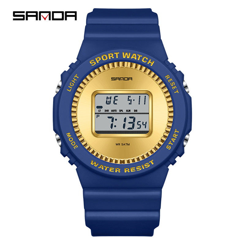 SANDA Multifunctional Digital Sports Watch – Waterproof Luminous Watch with Countdown