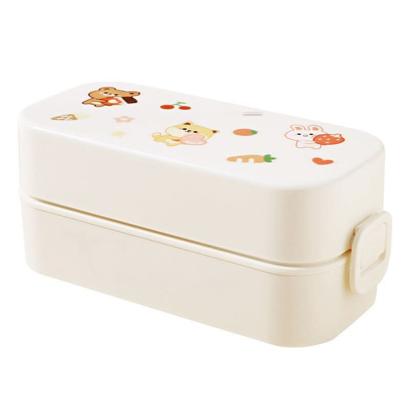 Double-Layer Bento Lunch Box – Food Container for Students & Adults
