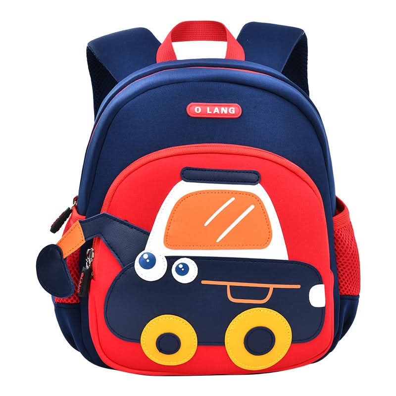Cute Excavator Kids' Backpack – School Bag for Kindergarten & Preschool Boys & Girls