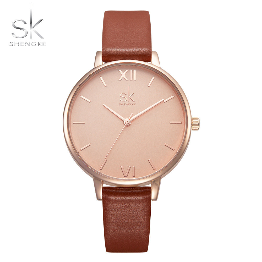 SK Women’s Quartz Watch – Minimalist Analog Wristwatch, Ultra-Thin Waterproof Design