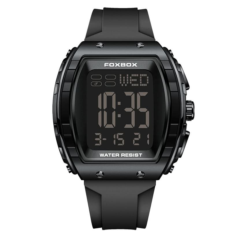 Men’s Digital Barrel Dial Watch – 50mm Large Face, Luminous Display