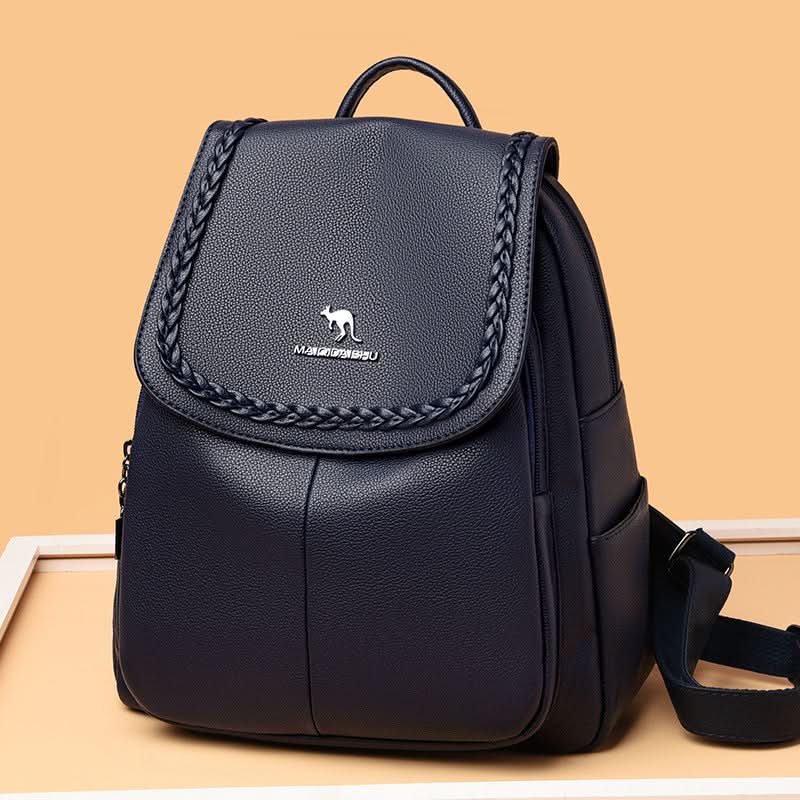 Women's PU Leather Shoulder Backpack – Casual Bag for Daily Use