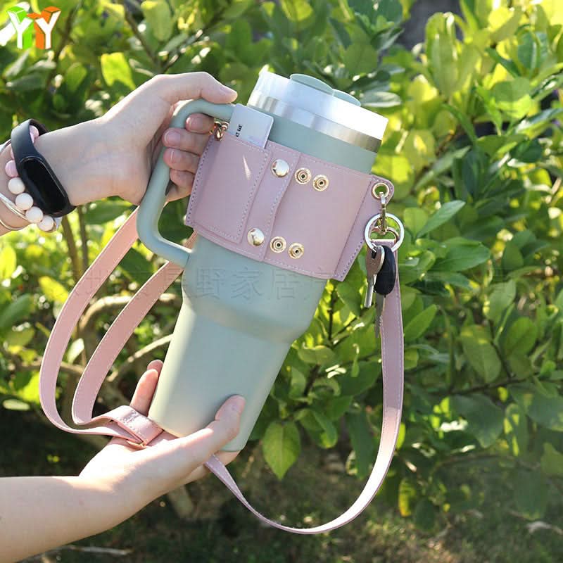 Adjustable Crossbody Cup Holder & Multi-Function Bag