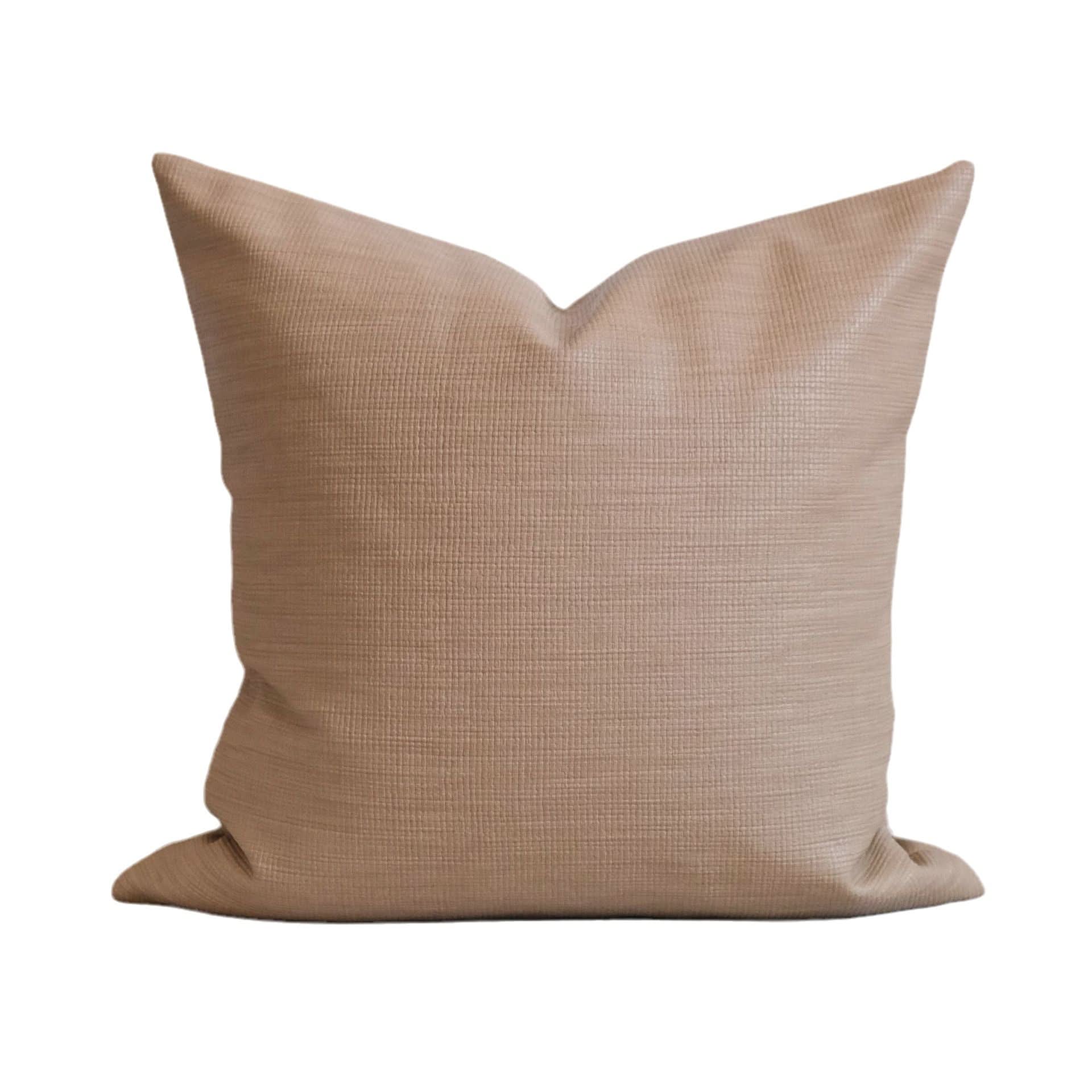Light Luxury Woven PU Leather Pillow - Modern & Simple