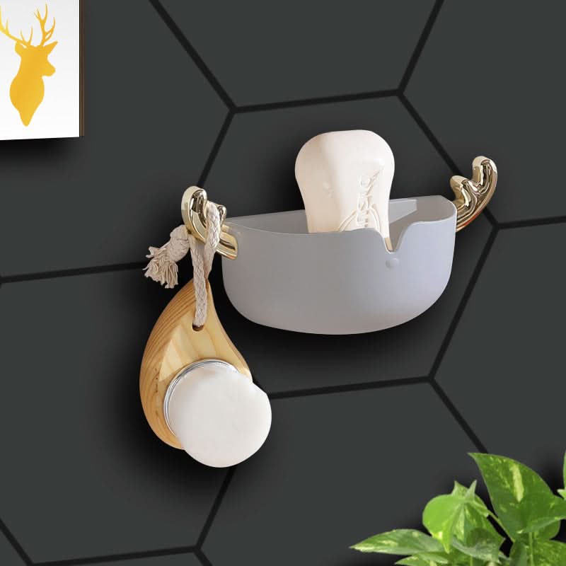 Wall-Mounted Soap Holder – Self-Draining Soap Box with Seamless Adhesive