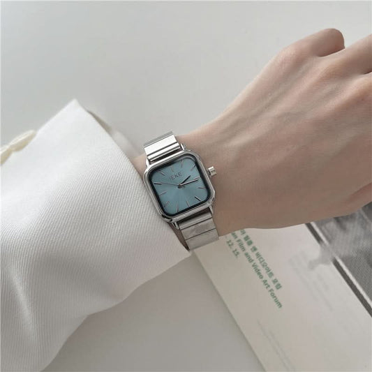 Niche Bamboo Strap Square Watch