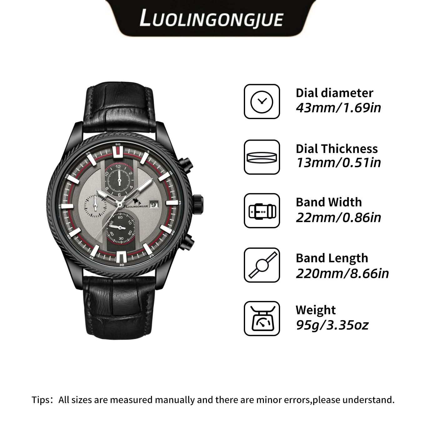 Men’s Classic Automatic Mechanical Watch – Luminous Dial & Calendar