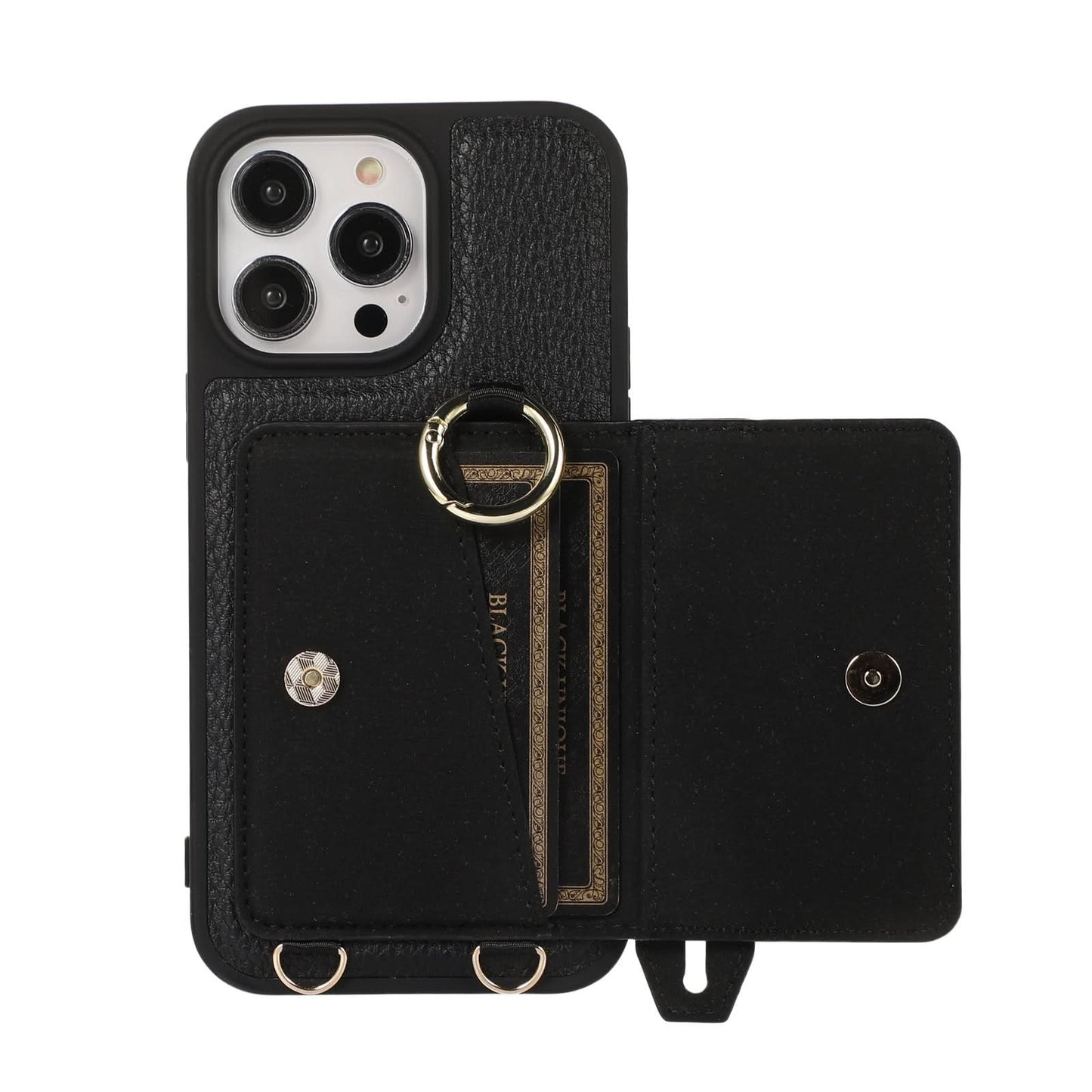 Leather Phone Case with Card Holder for iPhone