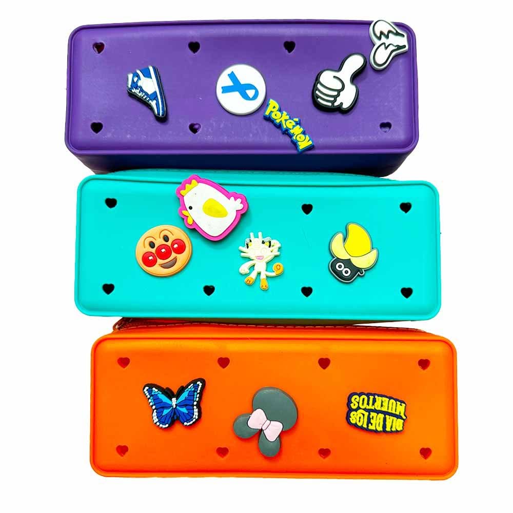 Silicone Cartoon Pencil Case, Large Capacity