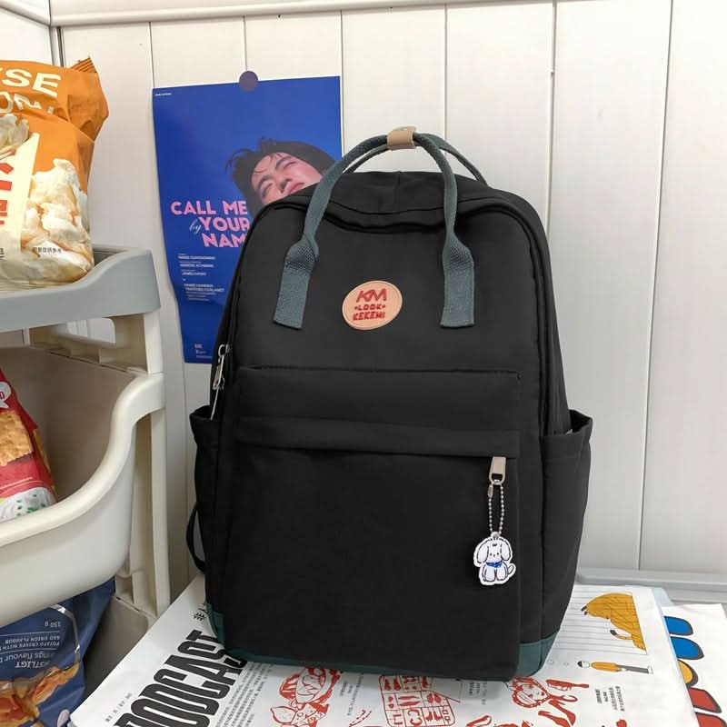 Retro College-Style Backpack – Large-Capacity School & Laptop Bag (14-Inch)
