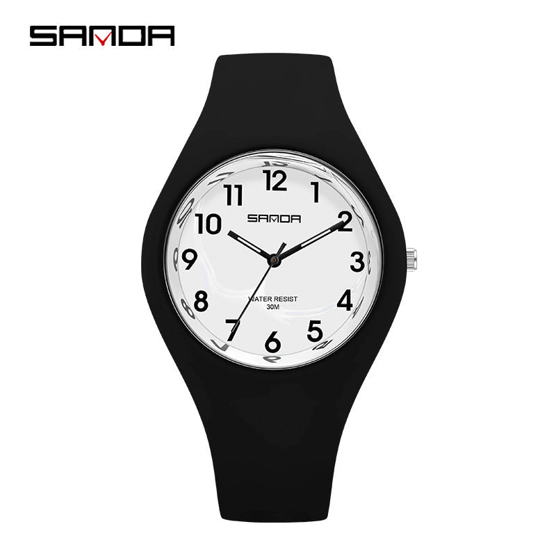 Sanda Jelly Series Quartz Watch – Waterproof Shockproof Sports Watch for Students