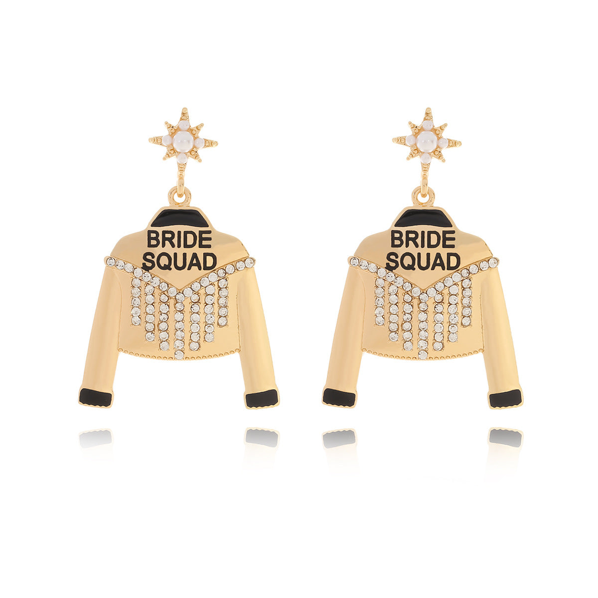 Trendy Letter Drop Earrings for Women – Alloy Crystal Statement Jewelry