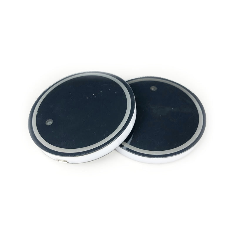 Colorful LED Car Cup Holder Light – 68MM Acrylic Coaster with Changeable Starry Pattern (pack of 2)