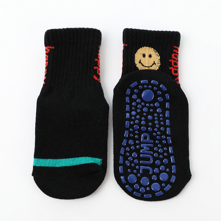 Unisex Anti-Slip Mid-Tube Socks for Kids – Breathable Playground & Yoga Floor Socks