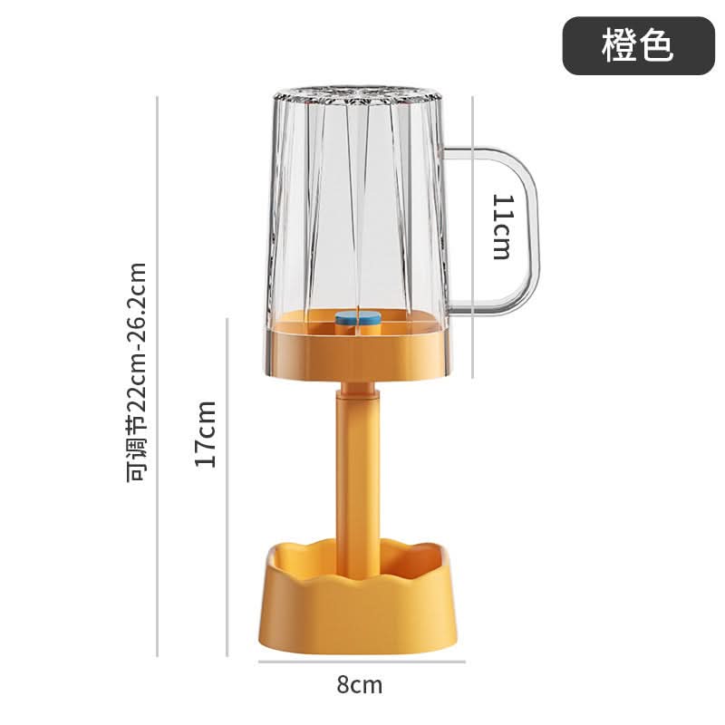 Wall-Mounted Toothbrush Holder with Cups – Mouthwash Cup Storage Organizer