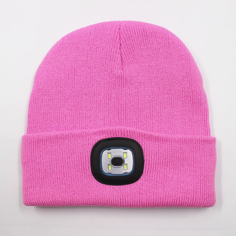 LED Beanie Hat – Rechargeable Knit Travel Hat with Light, Windproof & Warm