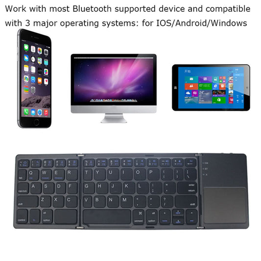 Tri-Fold Wireless Bluetooth Keyboard and Mouse Set