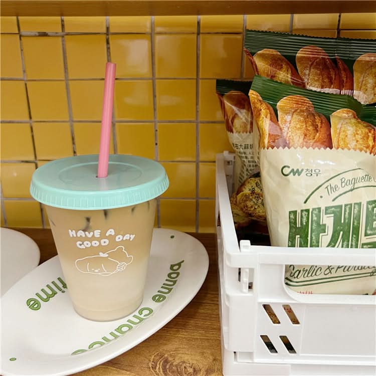 Korean Cartoon Puppy Travel Coffee Tumbler