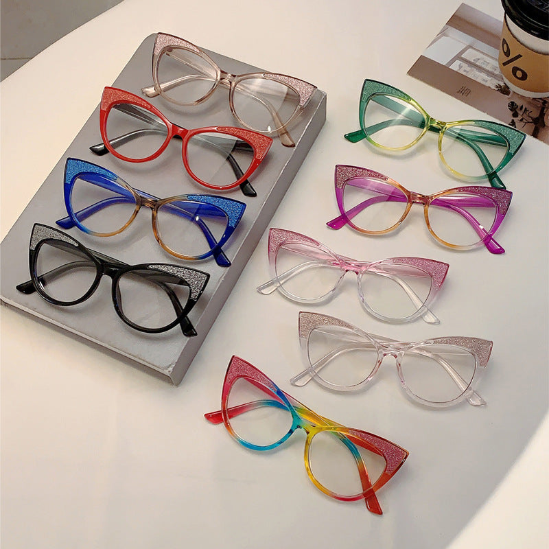 Trendy Cat-Eye Anti-Blue Light Glasses for Women – Large Frame Butterfly Eyewear