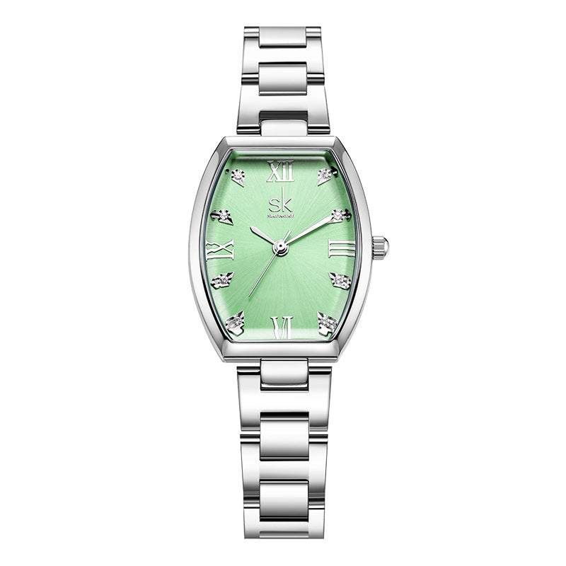SK Women’s Rectangle Quartz Watch – 30M Waterproof Fashion Wristwatch