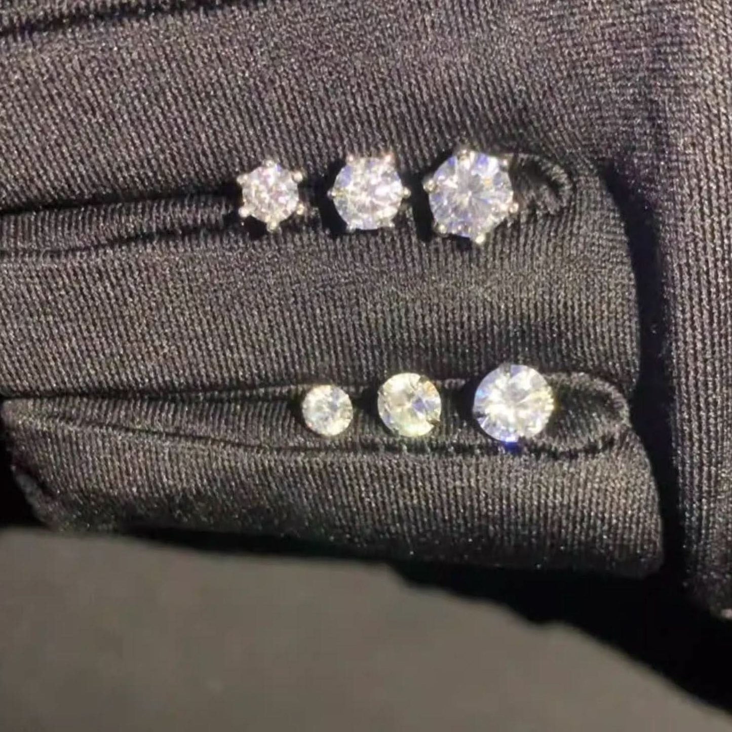 Men’s Trendy Six-Claw Zircon Stud Earrings - Hip-Hop Jewelry