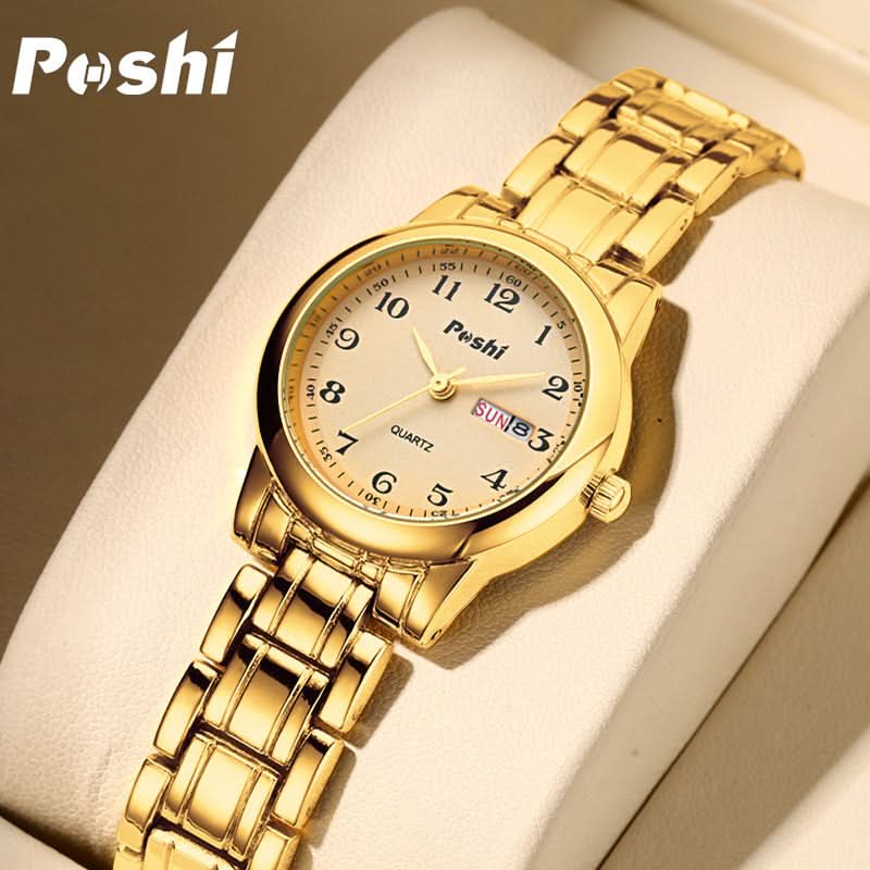 Women's Korean-Style Quartz Watch –Stainless Steel Watch with Calendar