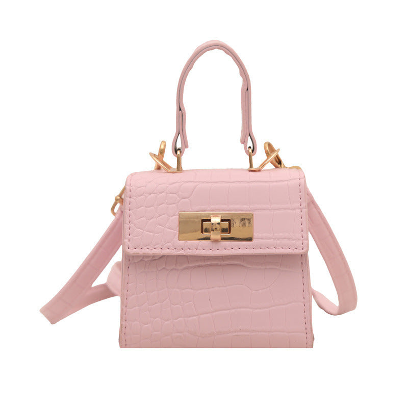 Classic Textured Small Handbag – PU Leather Shoulder Bag for Women