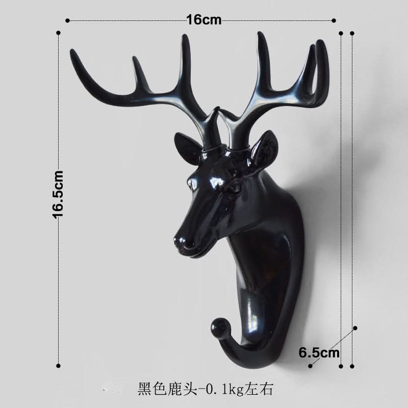 Punch-Free Animal Head Wall Hook – Decorative Deer Head Sticky Hanger