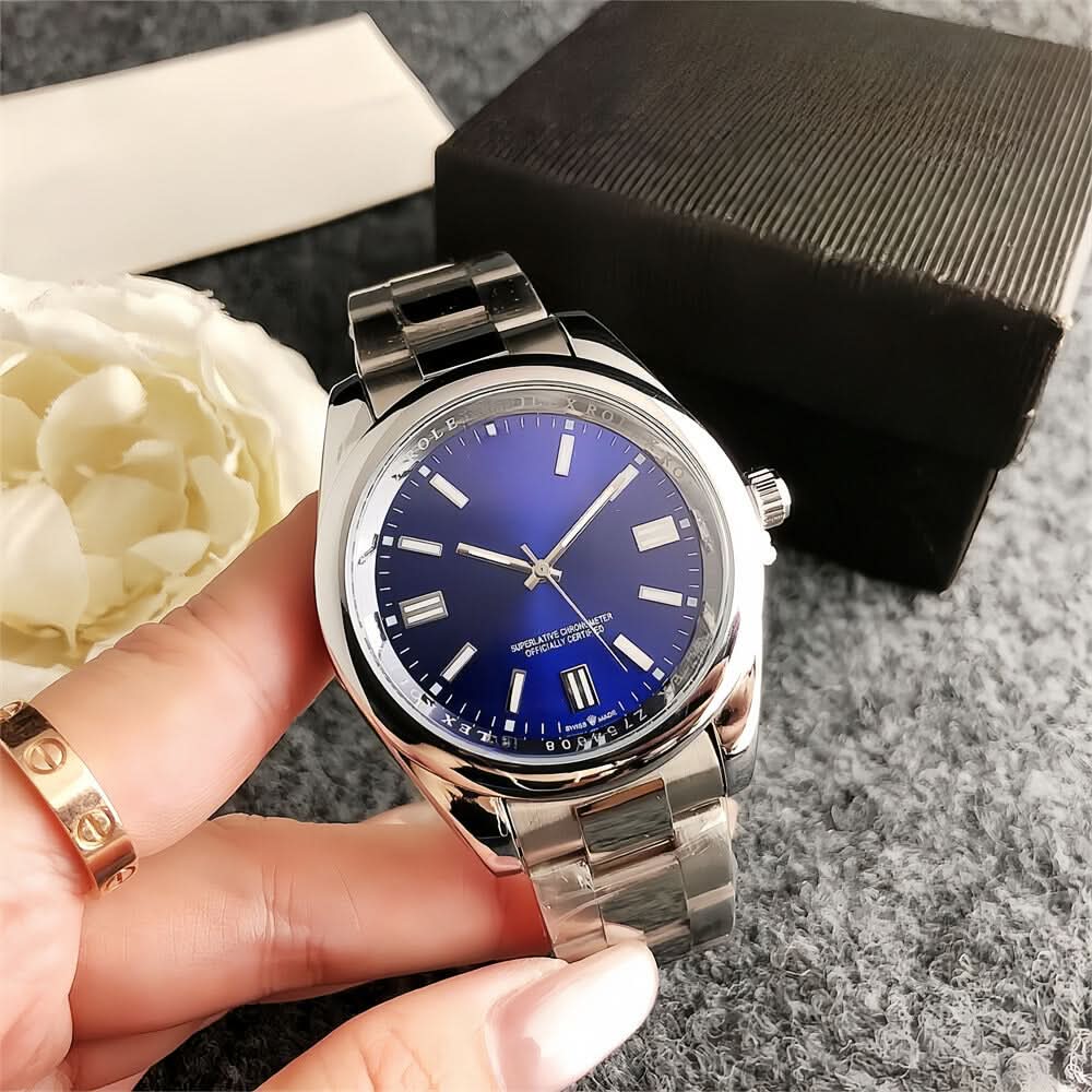 Unisex Quartz Watch with Large Dial & Calendar – Waterproof Fashion Timepiece