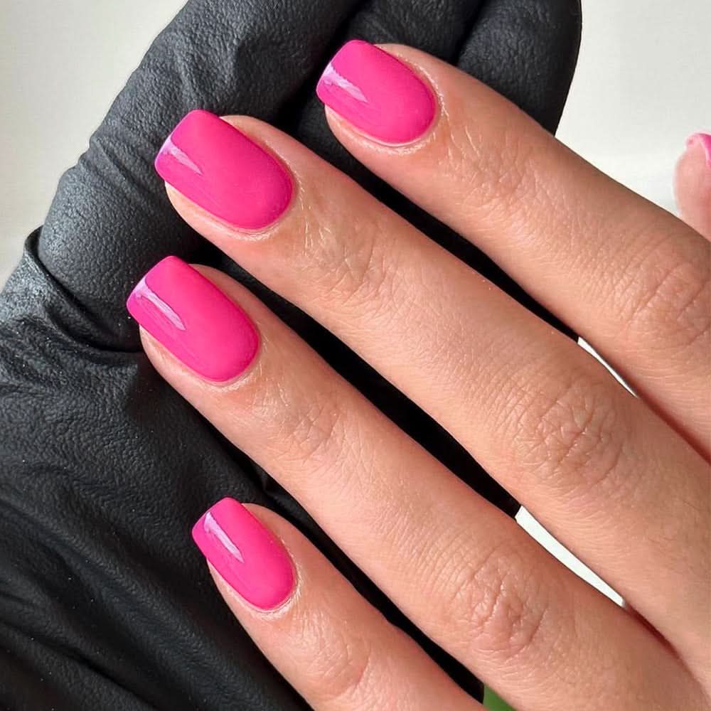 Classic Solid Color Press-On Nails – Short Square Reusable False Nails