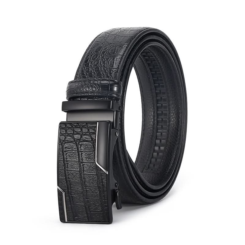 Crocodile Pattern Leather Belt for Men